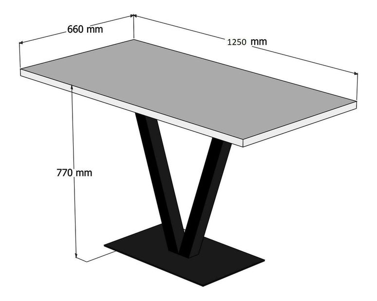 Jídelní stůl Sunrise (pro 4 osoby) (ořech + černá)