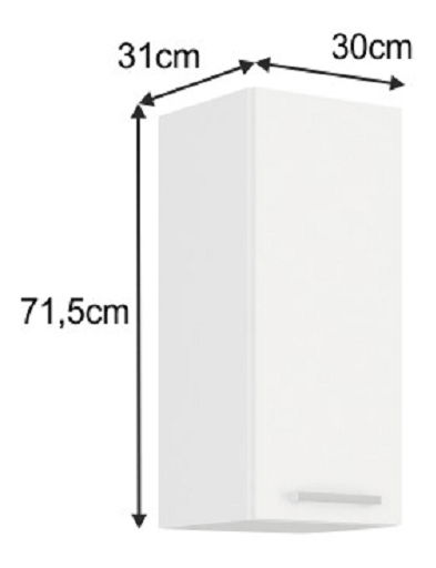 Horní skříňka Strolis 30 G-72 1F (bílá)
