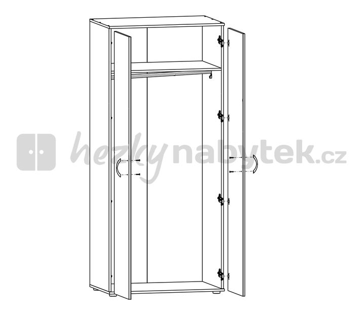Šatní skříň BRW Atriss SZF2D