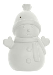 Porcelánový sněhulák s LED světýlkem RXL 415 (bílá)