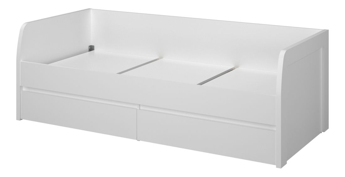 Jednolůžková postel 90 cm Ethan (bílá) (s roštem)