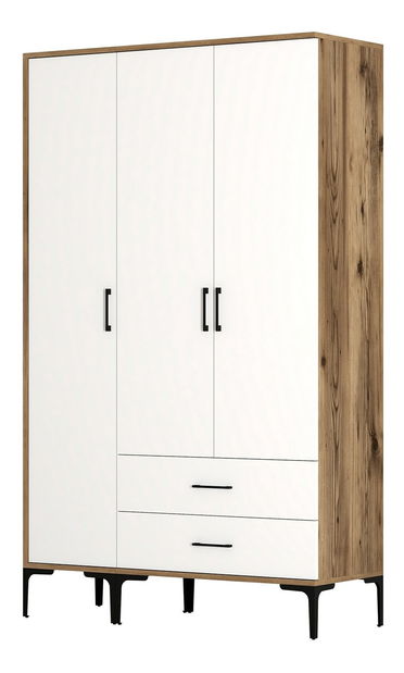 Šatní skříň Kiara ST (ořech + bílá)