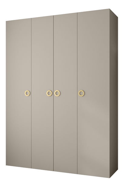 Šatní skříň 180 cm Carmela 40-1 (kašmír + zlatá)