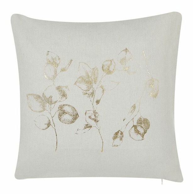 Sada 2 ozdobných polštářů 45 x 45 cm Gom (béžová)