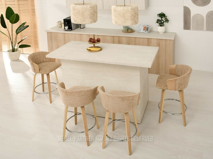 Židle Helm (béžová + dub)