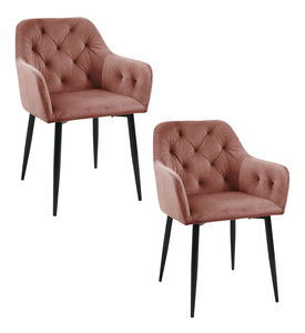 Set 2ks jídelních židlí Satya (tmavě růžová)