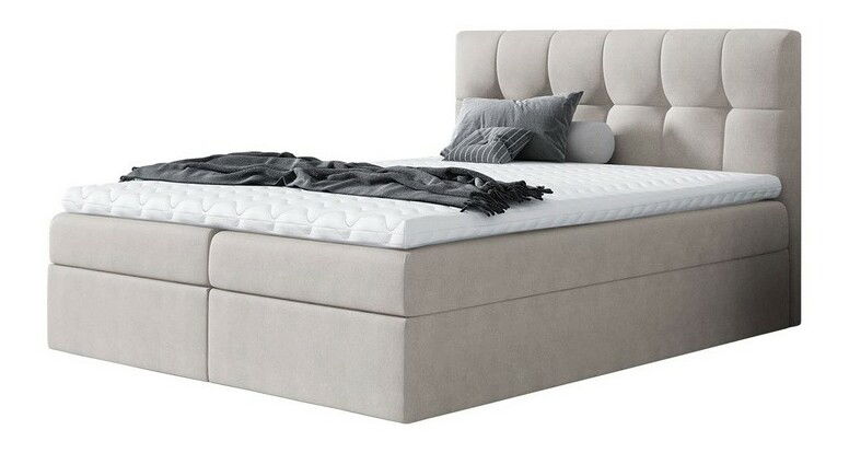 Kontinentální postel 140 cm Apolon (šedá) *výprodej