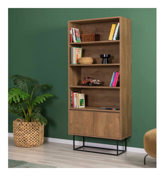 Souprava nábytku do obývacího pokoje Laxi 25 (ořech + černá)