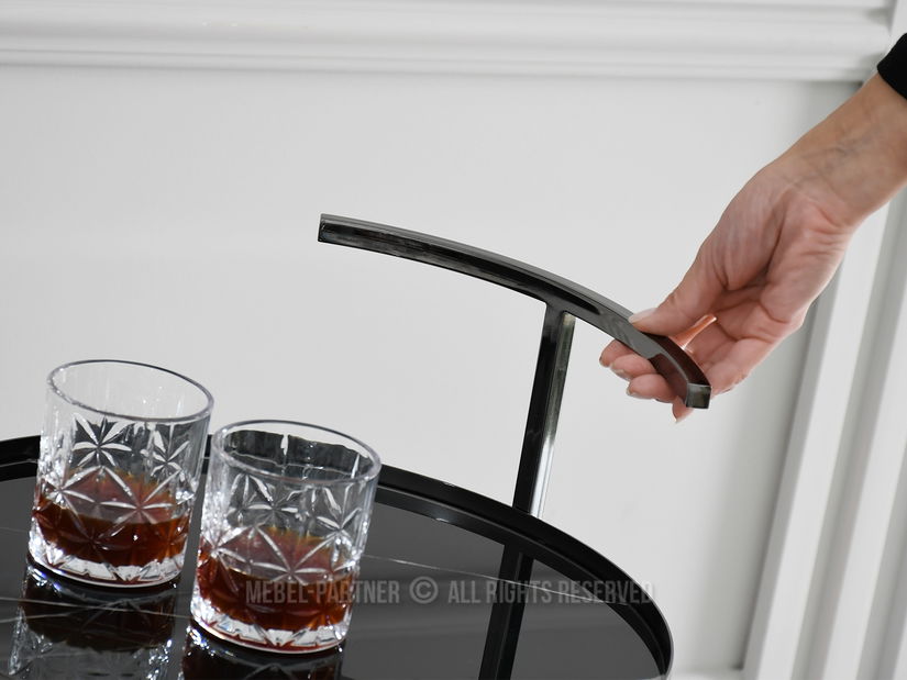 Konferenční stolek Alfonzo (černý mramor + černá)