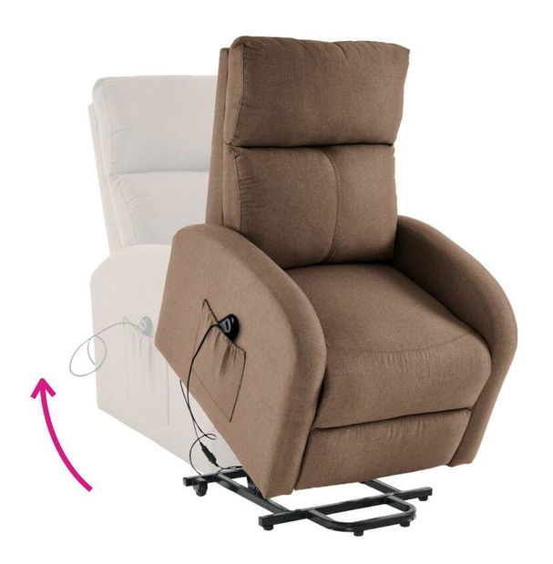 Polohovací křeslo Nefasto (světlohnědá)