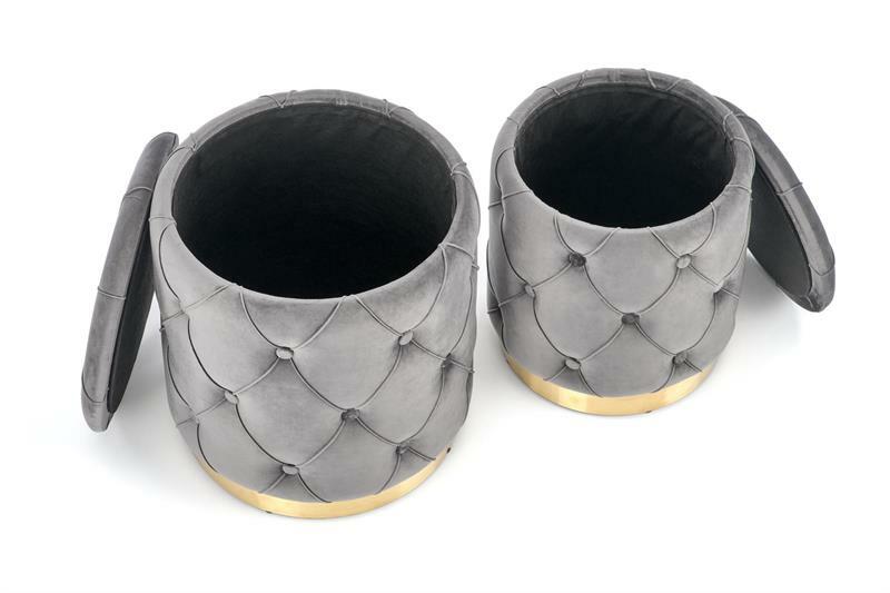 Set 2 ks. taburetů Phillis (šedá)