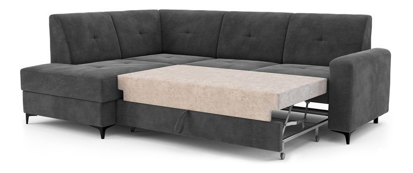 Rohová sedačka Scandal (tmavě šedá) (L)