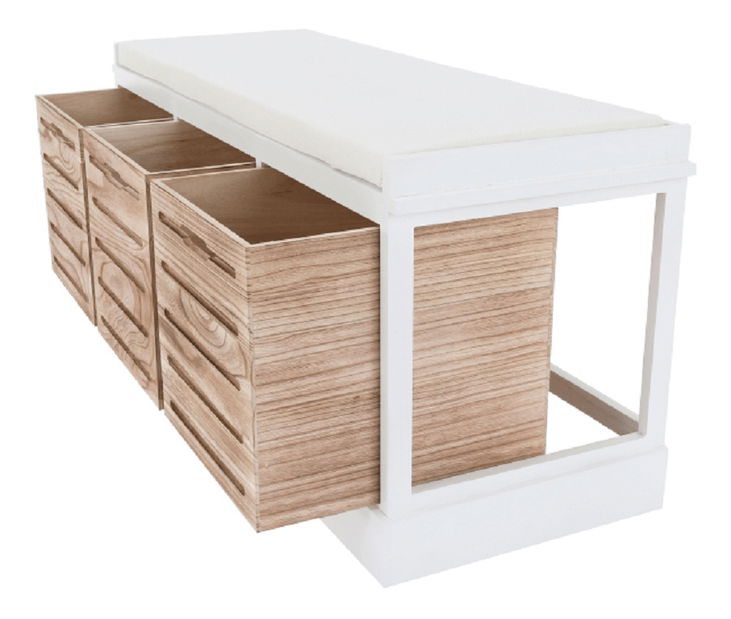 Lavice Tordo (bílá + medová)