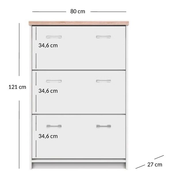 Botník Tianna 3k (bílá)