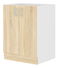 Dolní kuchyňská skříňka Sylrona 60 D 2F BB (bílá + dub sonoma)