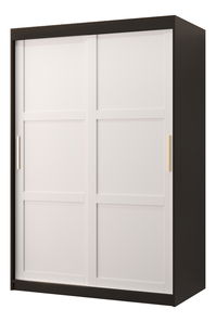 Šatní skříň Riven 1 120 (černá matná + bílá matná)