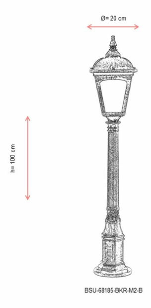Venkovní podlahové svítidlo Bryce (hnědá)