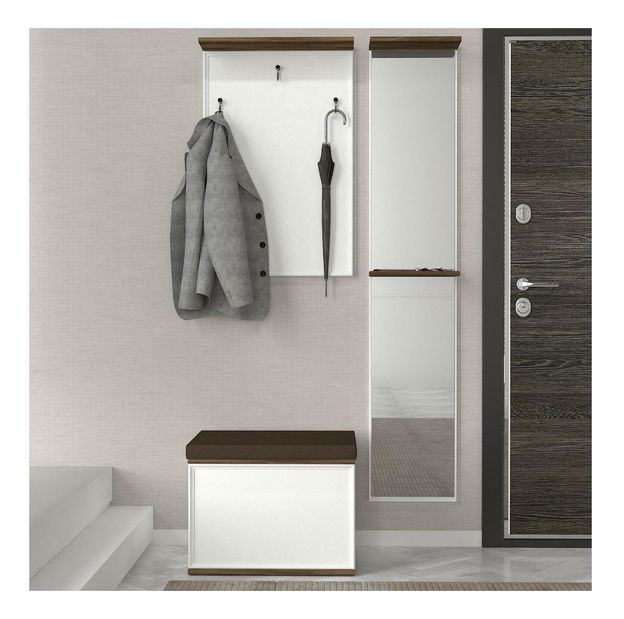 Předsíňová sestava Bulavo 1 (hnědá + bílá)