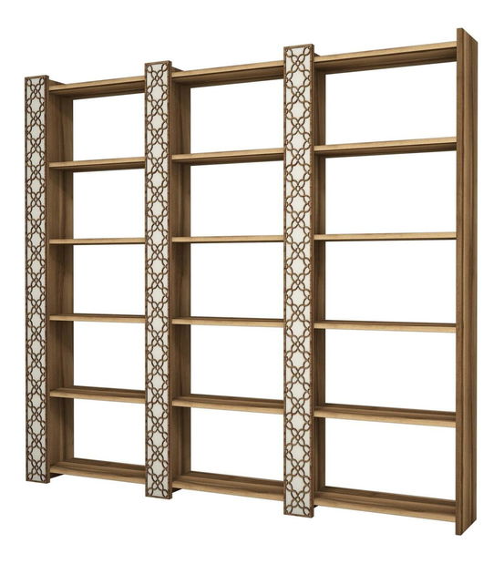 Regál Clementine 3 (ořech + krémová)