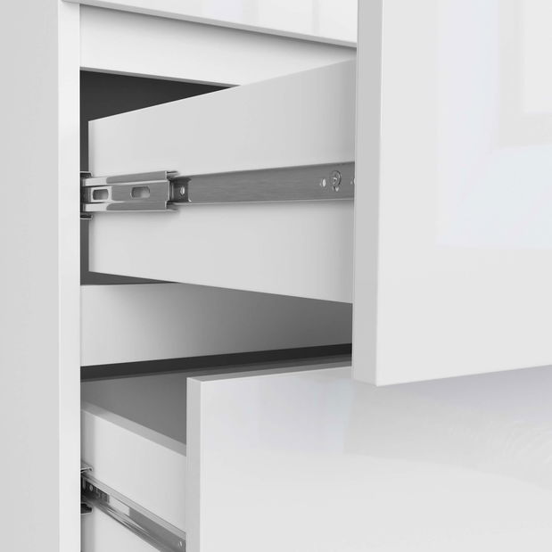 Komoda Kalista III (lesk bílý)