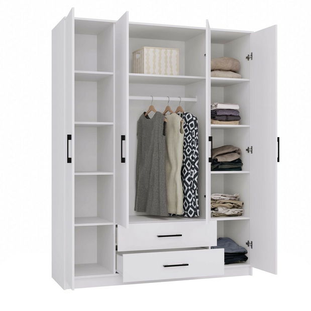 Šatní skříň Rigidez 3 (bílá)