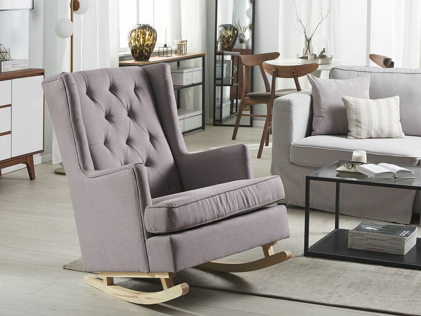 Houpací křeslo TROND (polypropylen) (šedá)