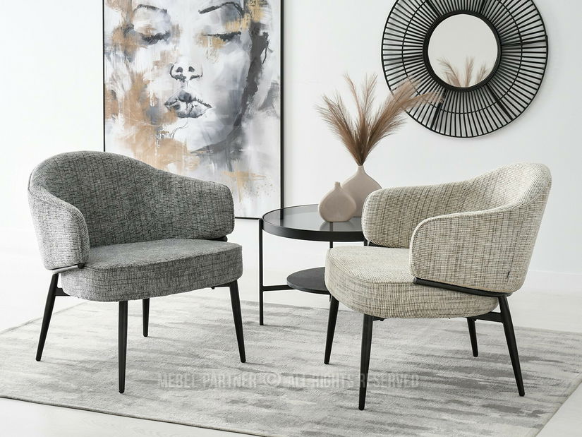 Křeslo Alfredo (béžová + černá)