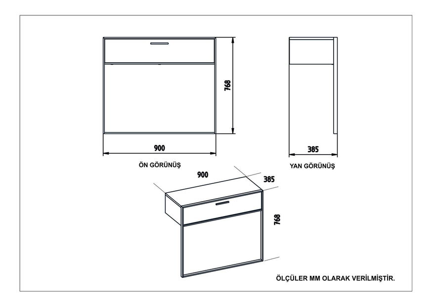 Konzolový stolek Poppy (zlatá + černá) (se zrcadlem)