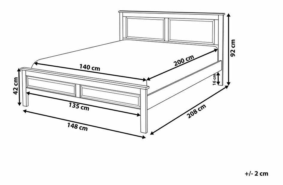 Manželská postel 140 cm OLIVE (s roštem) (modrá)