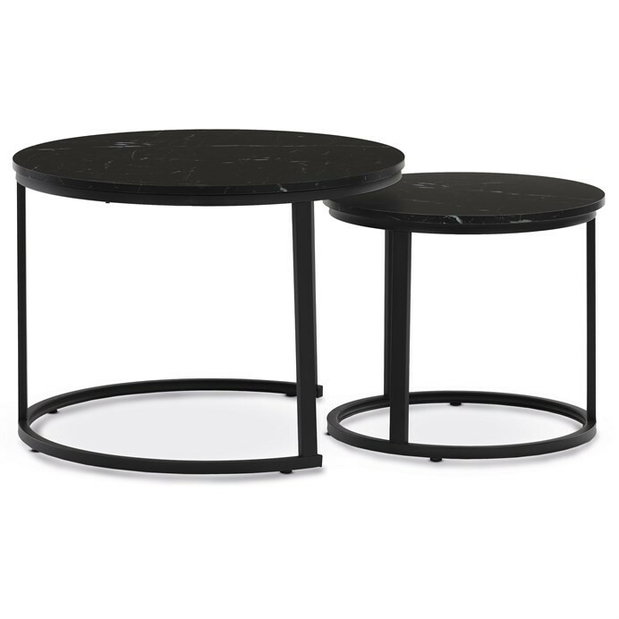 Set 2 ks konferenčních stolků Cetix (černá)