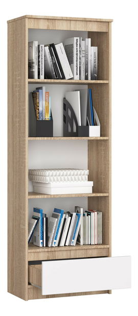 Regál Radha (dub sonoma + bílá)