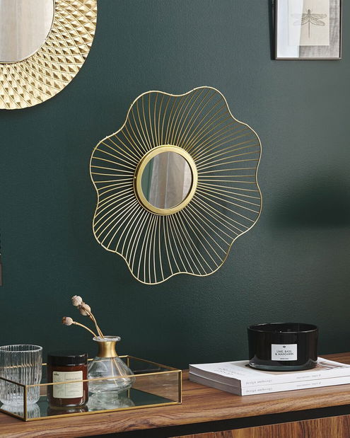 Nástěnné zrcadlo Sadiki (zlatá)