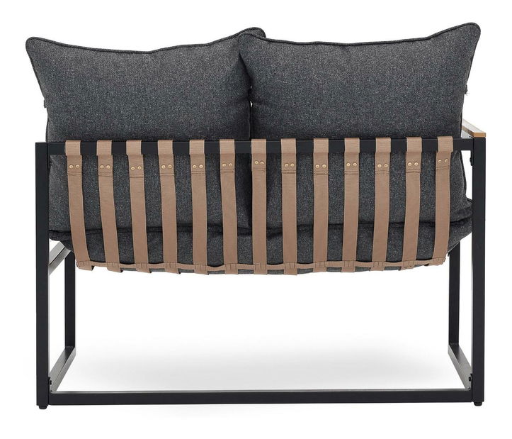 Zahradní set Torpemente (černá + šedá) (pro 4 osoby)