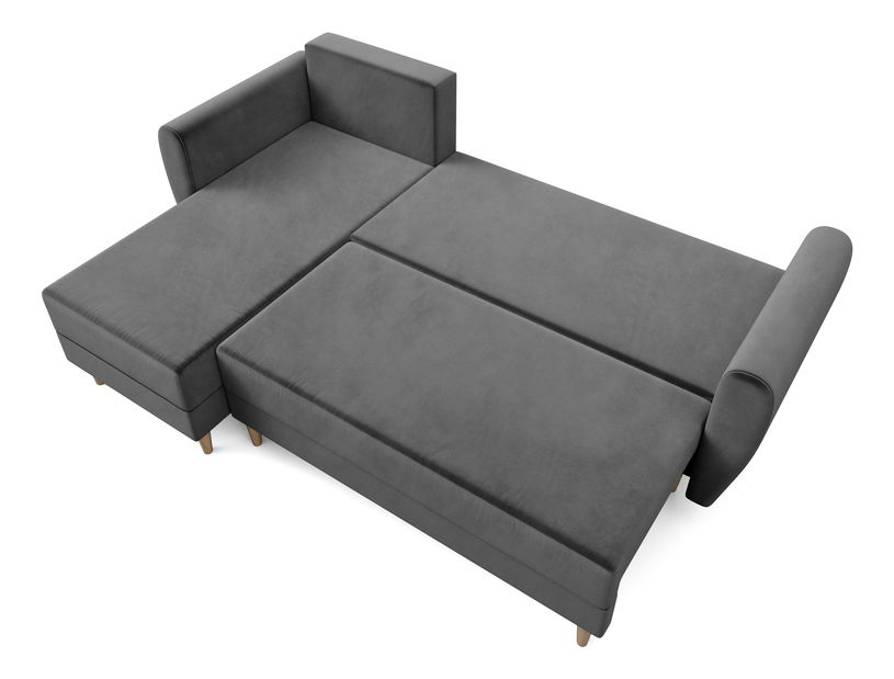Rohová sedací souprava Palermo (tmavošedá) (L)