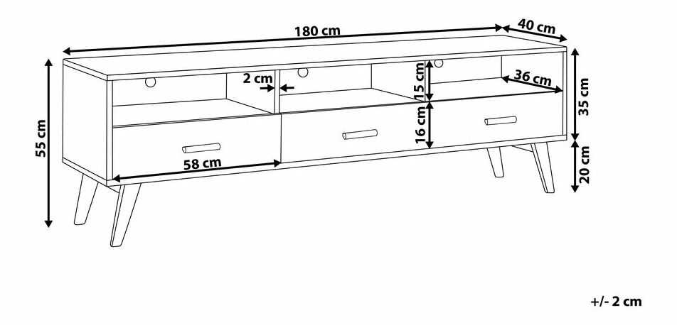 TV stolek/skříňka LIBERE (bílá)