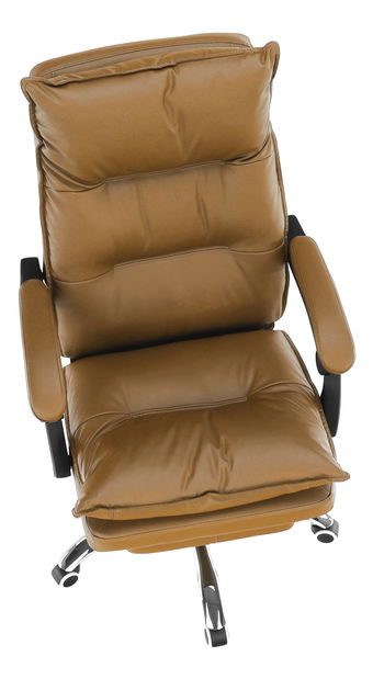 Kancelářské křeslo s podnožkou Drann (hnědá)