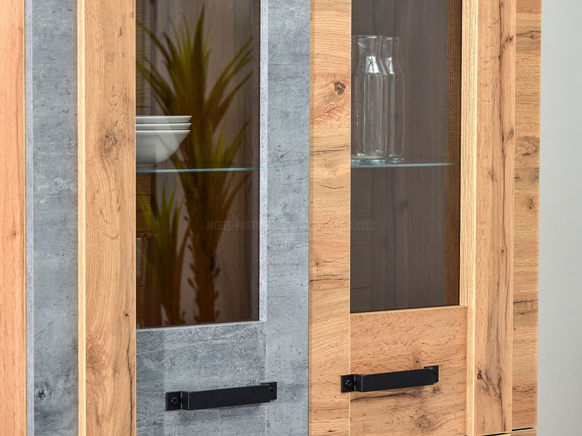 Obývací stěna Subrayado 02 (dub + černá)