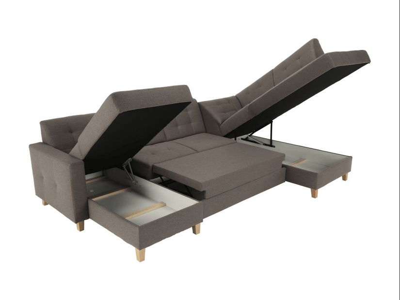 Sedačka ve tvaru U Brodgat L2BL-STARK-373 (šedohnědá taupe) (L)