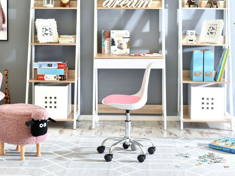 Dětská židle Footy (růžová + chromová)