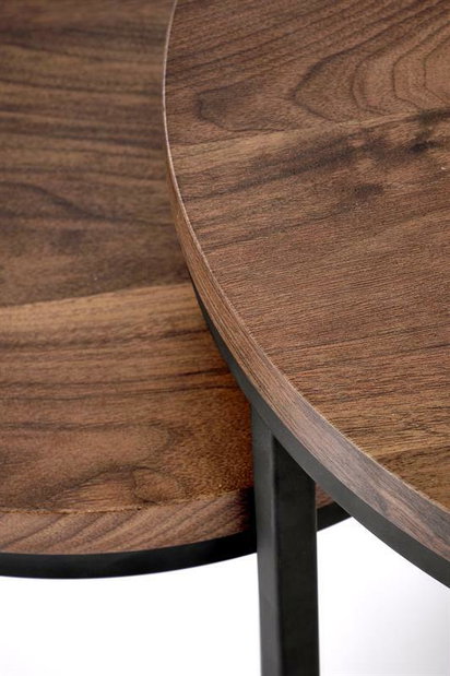 Set 2 ks. konferenčních stolků Owen (ořech+ černá)