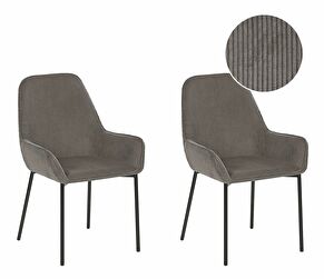 Set 2 ks. jídelních židlí LARNO (šedá)