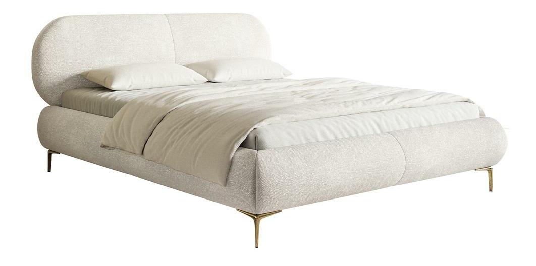 Manželská postel 160 cm Octave 160B (s roštem) (krémová + černá)