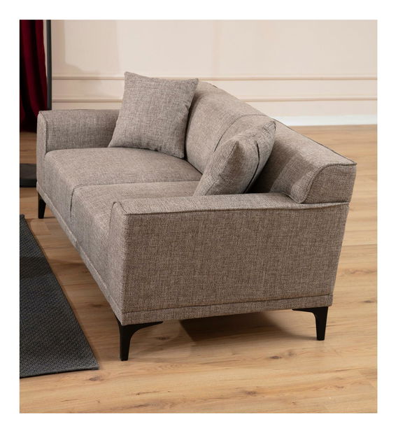 Pohovka trojsedačka Petrafonzo (béžová + černá)