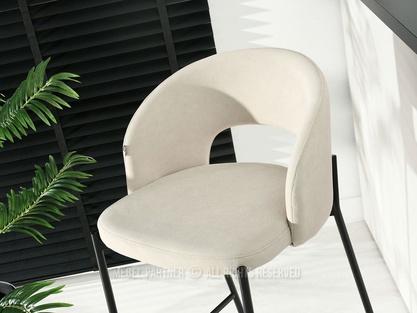 Barová židle Guinden (krémová + černá)