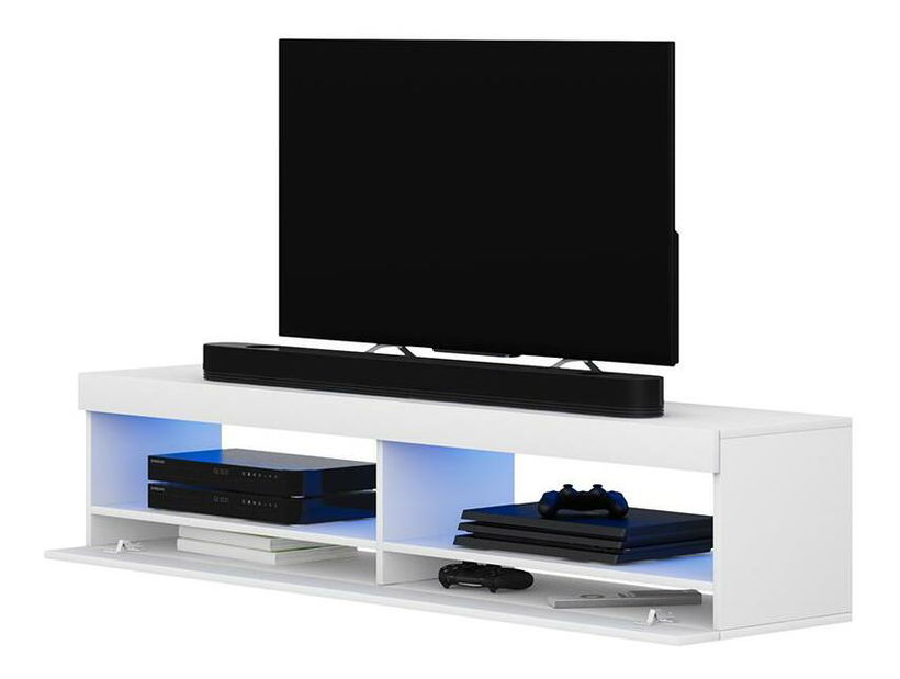 TV skříňka/stolek Violett 100 (s osvětlením) (bílá)