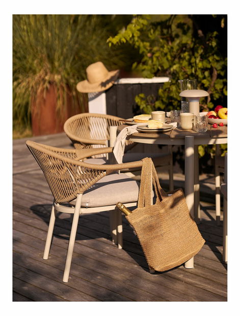 Zahradní židle Abelia 1 (písková + přírodní)