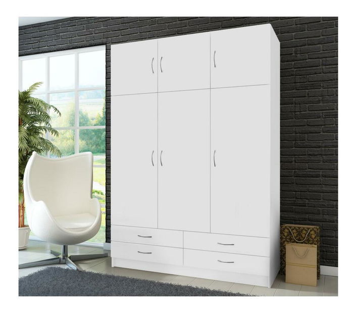 Šatní skříň Granulados (bílá)