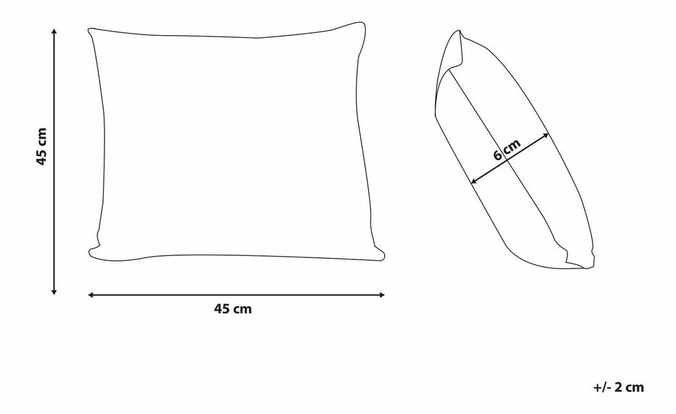 Ozdobný polštář 45 x 45 cm Peper (bílá)