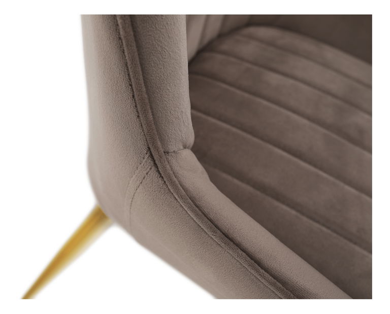 Jídelní židle Soddy (šedohnědá + zlatá)