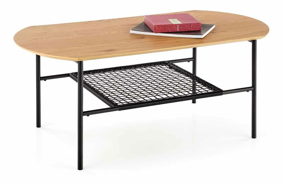 Konferenční stolek Jackie (dub zlatý + černá)